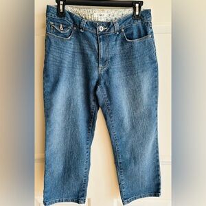 Women’s size 8 Medium Cato’s brand Blue Denim Capri Jeans